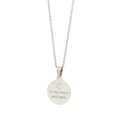 Collier en argent gravé - vers la lune et retour